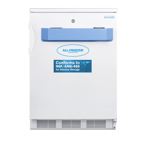 Accucold VT65MLVAC456 NSF 456 vaccine freezer, front