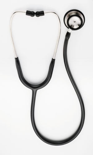 Professional Stethoscope, Double-Head, 28 Adult Black 5-Year Warranty