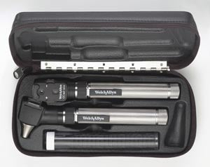 PocketScope Set Includes Ophthalmoscope, Otoscope/ Throat Illuminator, 2 AA" Alkaline Battery Handles Hard Case No Charger