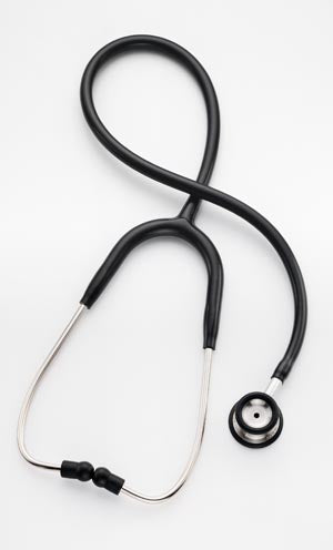 Professional Stethoscope, Double-Head, 28 Pediatric Black 5-Year Warranty