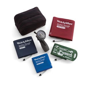 Multi-Cuff Kit, Includes Adult, Large Adult & Child-Print Inflation Systems in Zippered Case, Latex Free Cuff