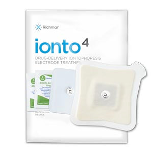 Ionto4 Large Electrode Kit, 4.0cc, 4ma Iontophoresis Electrode, Buffered Return Electrode, 2 Alcohol Prep Pads, 12kt/bg, 1bg/cs