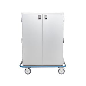 Ultra Space Saver Case Cart 42W x 55 1/2"H x 29"D Stainless Steel Wire Pullout Shelves Door