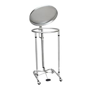 Hamper 18" DIA Round Foot Operated Pneumatic Top Stainless Steel