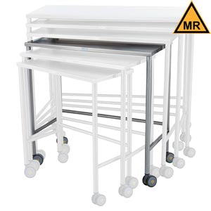 Nested Instrument Table 36"W x 36"H x 18"D On Casters MRI Safe