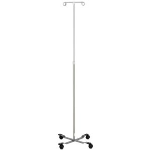 IV Stand, Economy, 2 Hook, Twist Lock, 4 Leg, Painted Base
