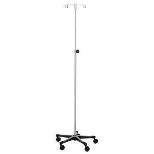 IV Stand, 2 Hook, Tru Loc Mechanism, 5 Leg, Cast Aluminum Base