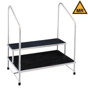 Step Stool 7764-HR, 24 x 36" Double Step Handrails MRI Safe