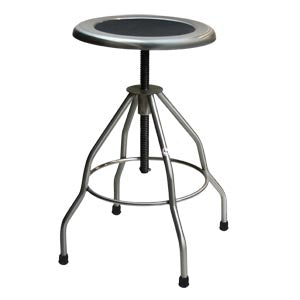 Clifton Revolving Stool, 15 Diameter Stainless Steel Seat Leg Crutch Tips