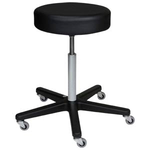 Exam Stool 1113, Black, Leg, Black Composite Base