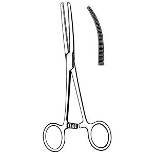 Rochester-Pean Forceps, Curved, 9
