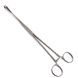 Foerster Sponge Forceps, 9-1/2 Straight	Serrated	25/cs"