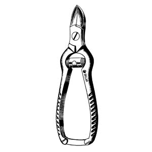 Nail Nipper, Concave Blades with Barrel Spring, 4.5